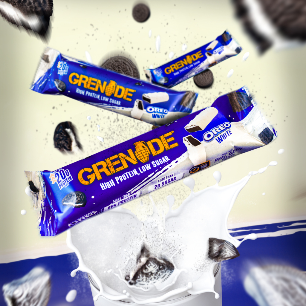 Grenade oreo white bar available at Moto