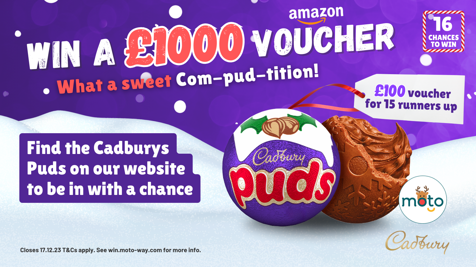 Win a £1000 Amazon voucher with Cadbury and Moto this Christmas - Moto ...