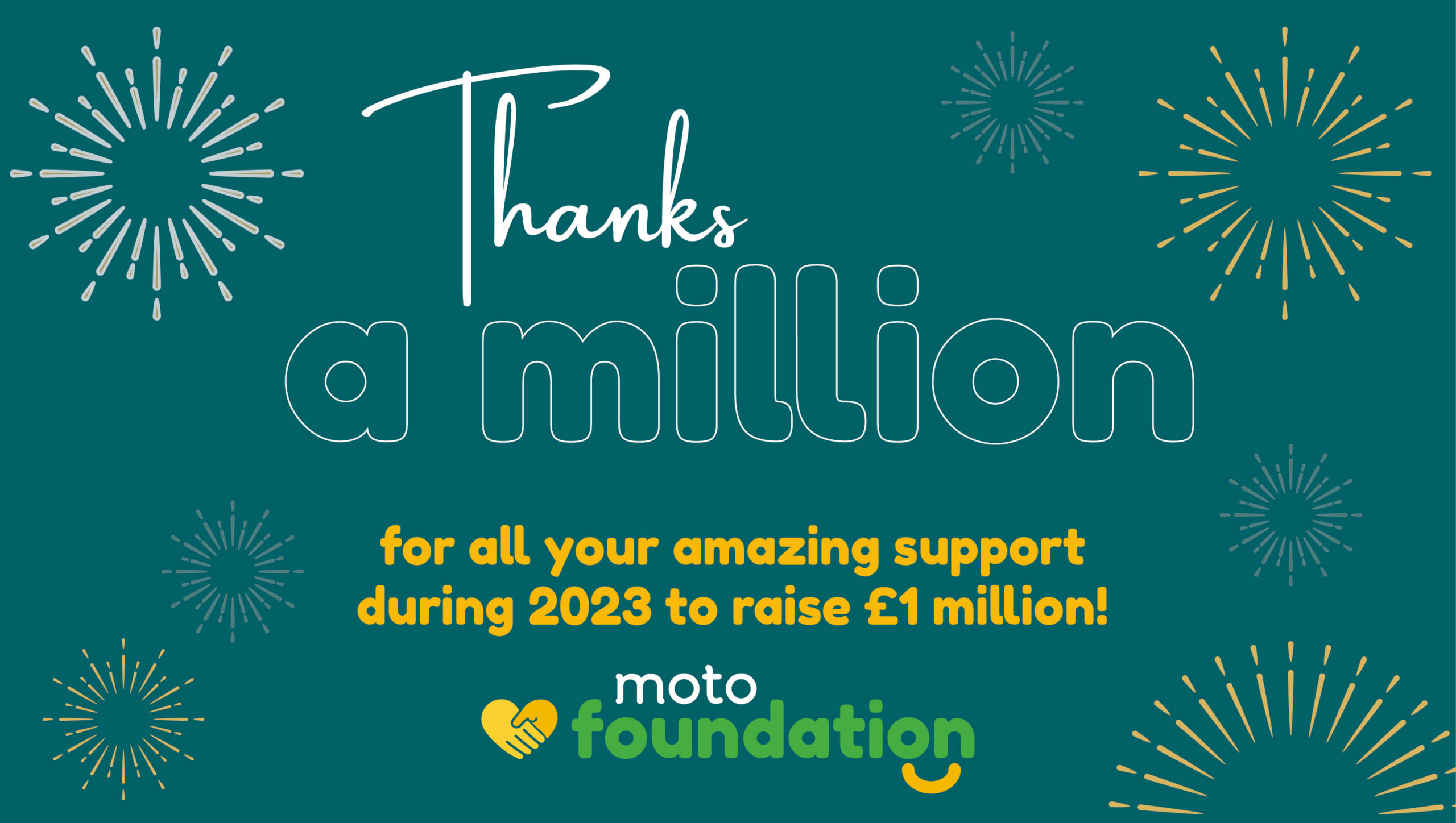 Thanks a million: Moto Foundation raises £1,046,000 in 2023!