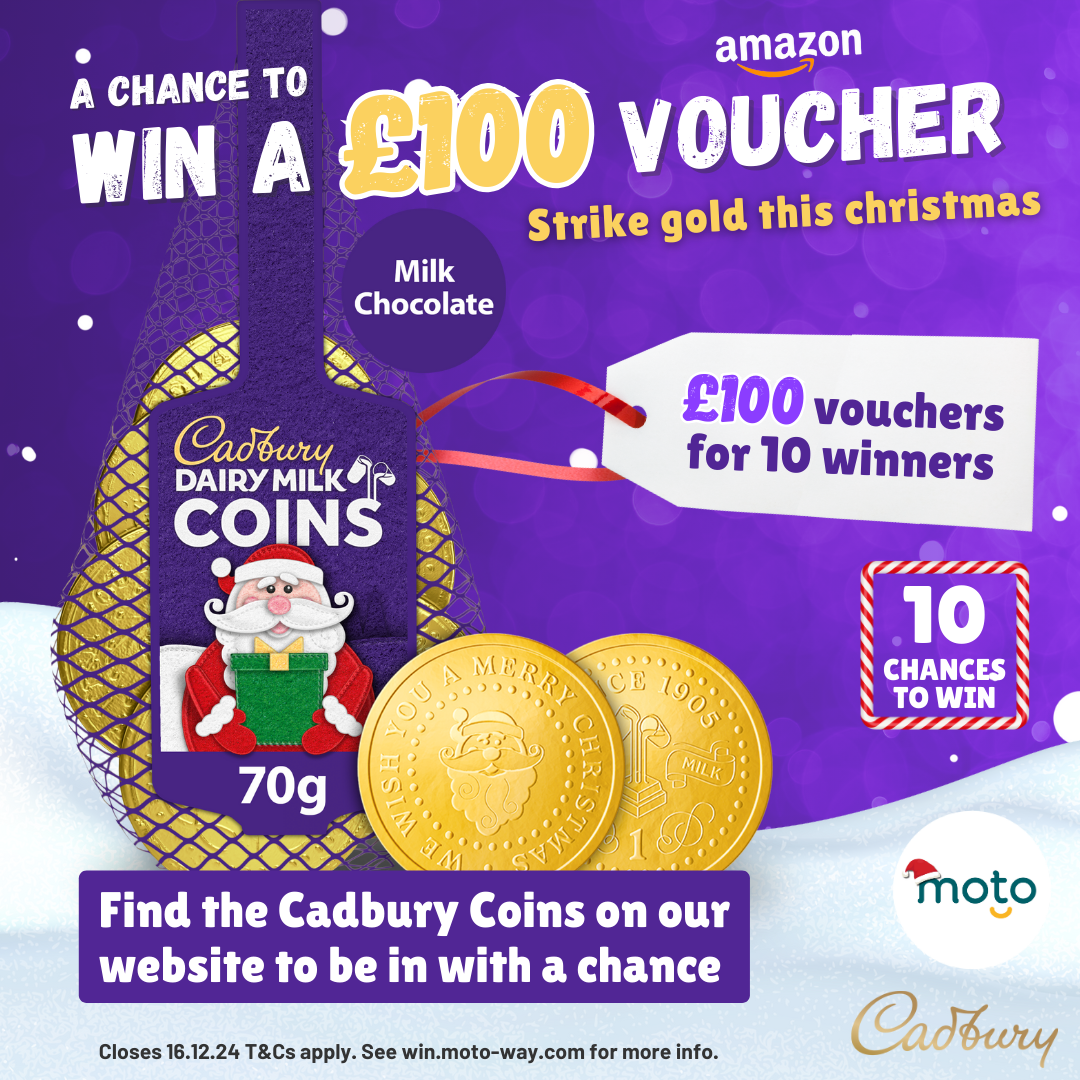 Chance to win £100 Amazon Voucher with Moto and Cadbury this Christmas