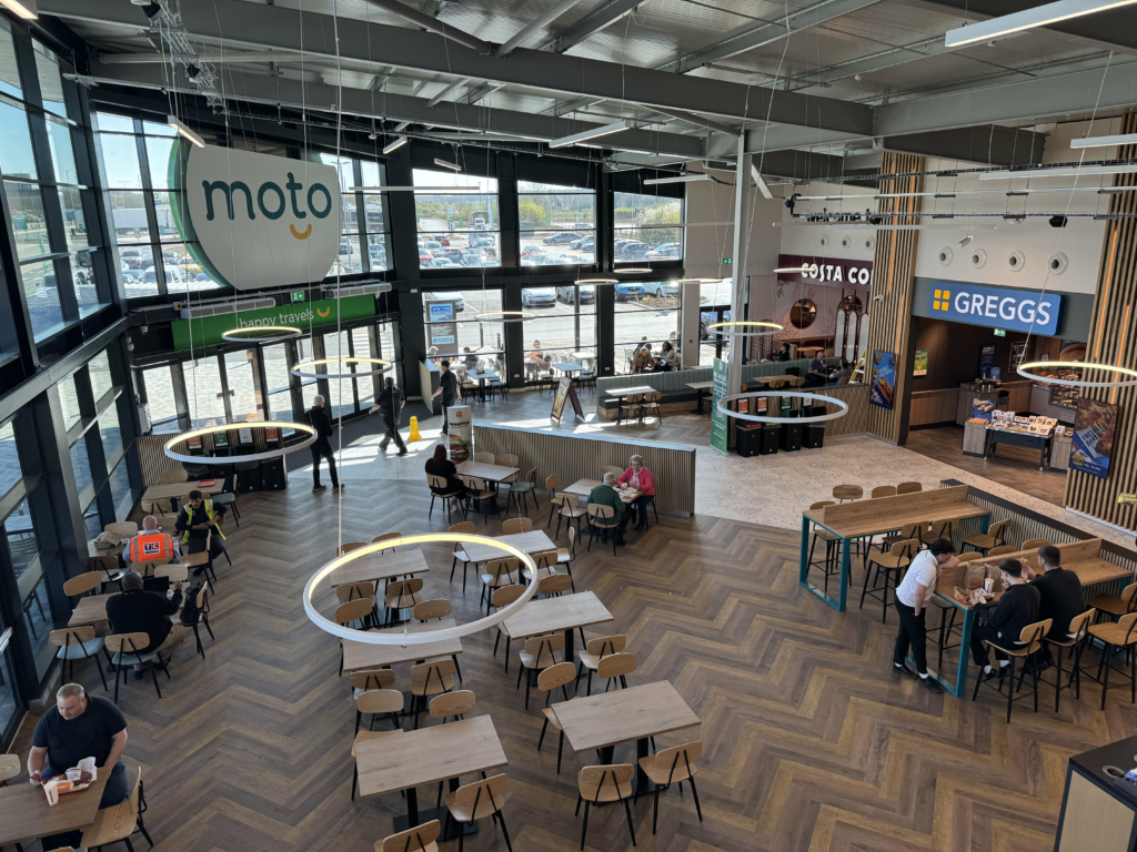 View of the lower floor of Sawtry from the mezzanine.