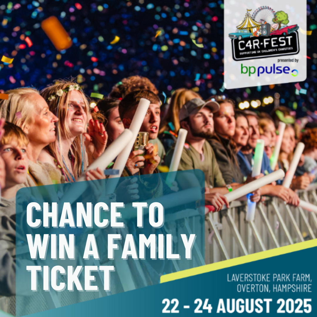 A chance to win a family ticket to CarFest 2025